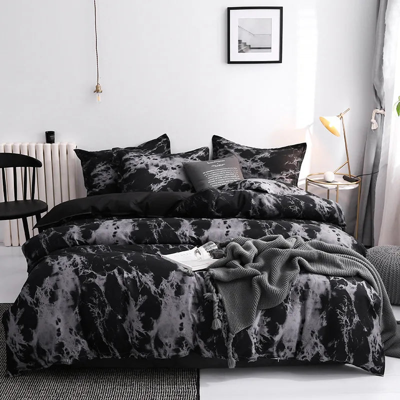 3pcs Duvet Cover Set with Pillow Cases - Queen/King Bedding