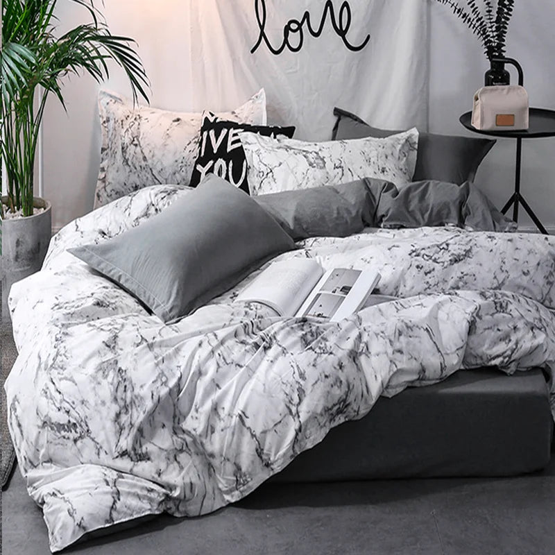 3pcs Duvet Cover Set with Pillow Cases - Queen/King Bedding