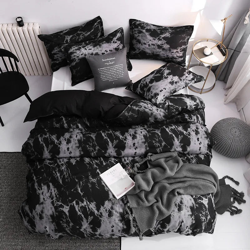 3pcs Duvet Cover Set with Pillow Cases - Queen/King Bedding