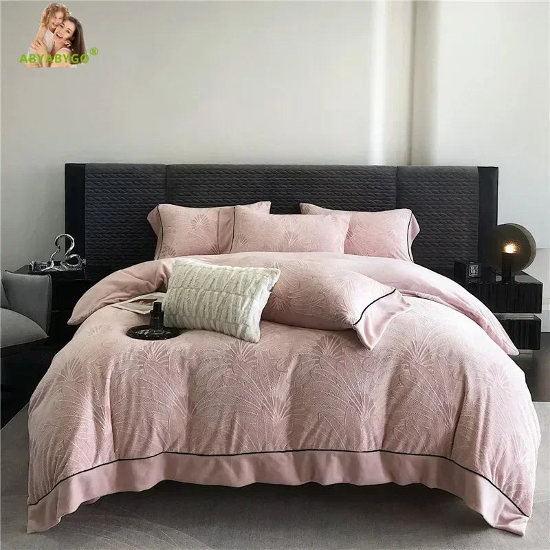 Euro Style Queen Velvet Bedding Set